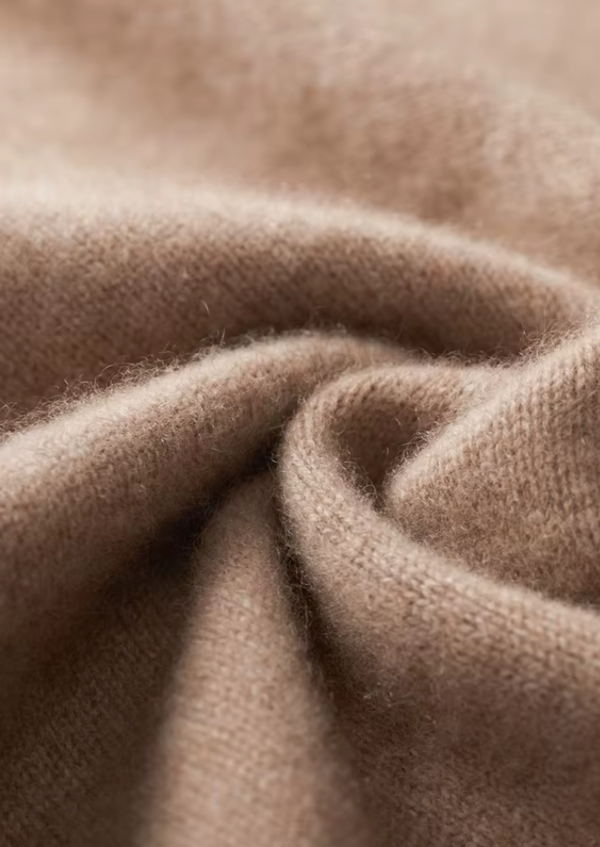 Pure Cashmere Beige Funnel Neck Cardigan | Arventti