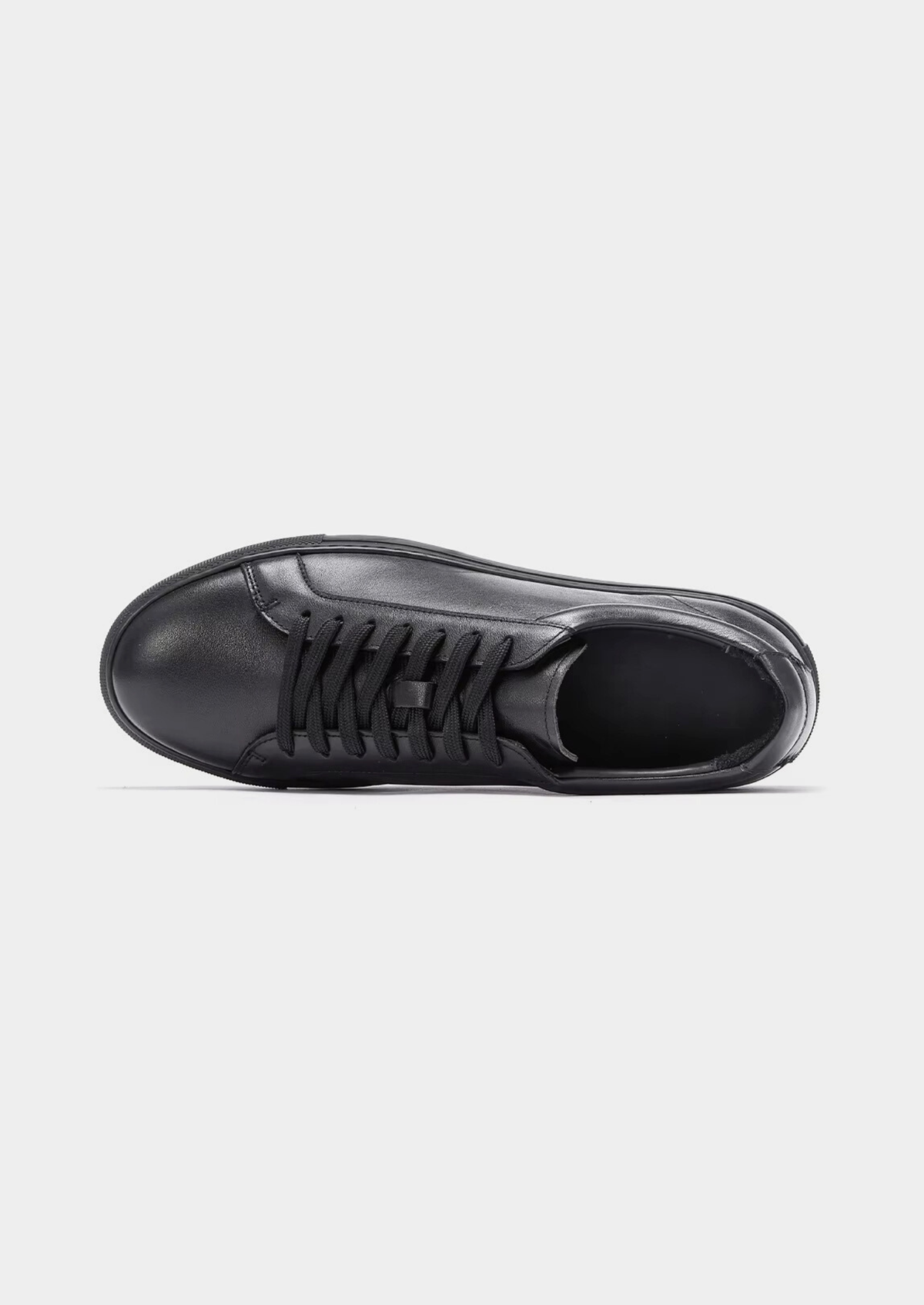 Black Essential Leather Sneaker | Arventti