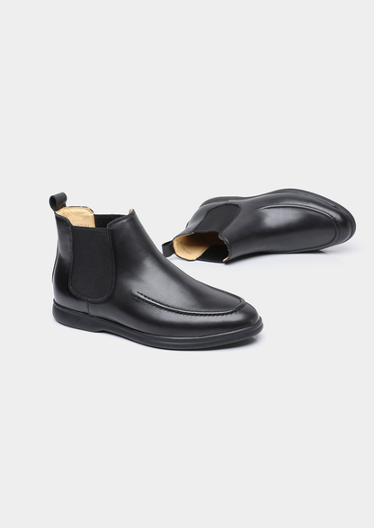 Black Leather Chelsea Boot | Arventti