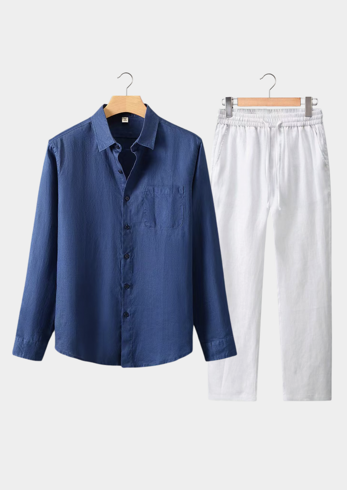 Dolcevita Longsleeve Summer Set - Navy Blue/white | Arventti