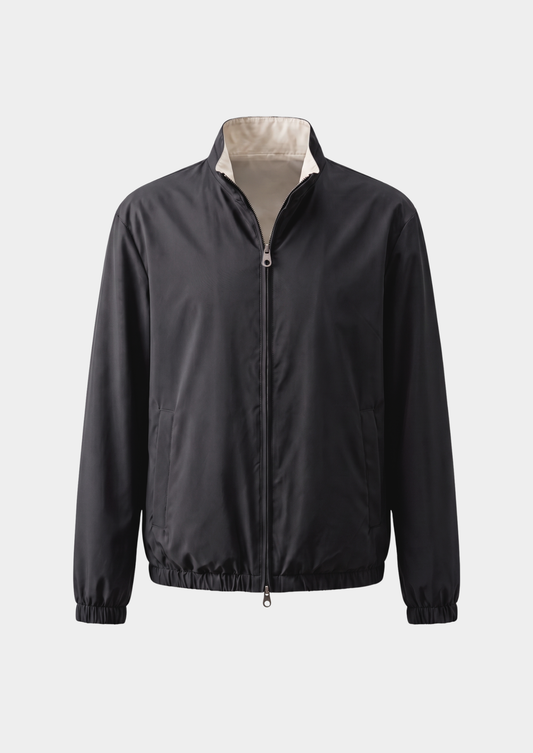 Black Technical Windbreaker Jacket | Arventti