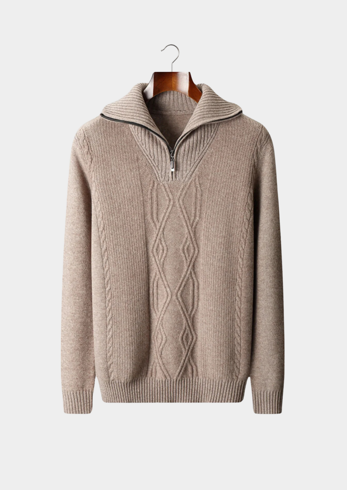 Pure Extra-Fine Merino Wool Half Zip Sweater | Arventti