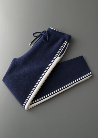 Pure Extra-Fine Merino Wool Navy Blue Damien Set | Arventti