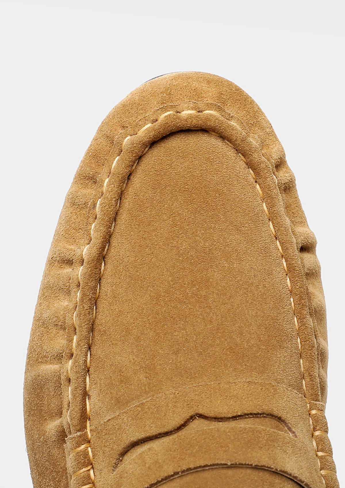 Caramel Classic Penny Suede Loafers | Arventti