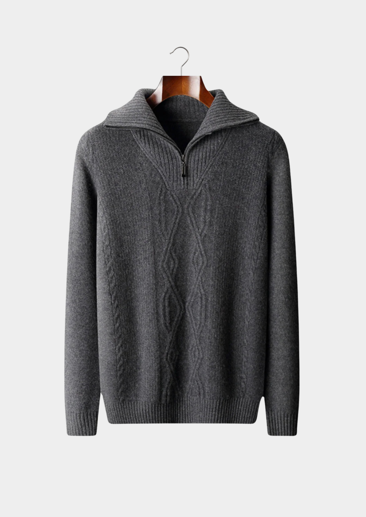 Pure Extra-Fine Merino Wool Half Zip Sweater | Arventti