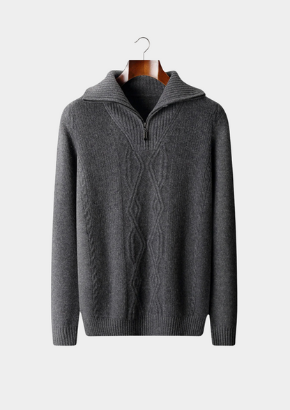 Pure Extra-Fine Merino Wool Half Zip Sweater | Arventti