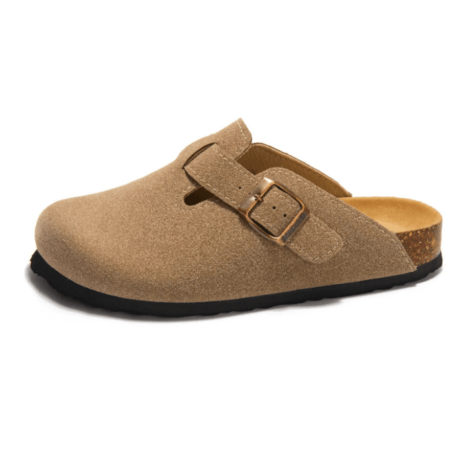 Arventti Suede Boston Clogs - Sand