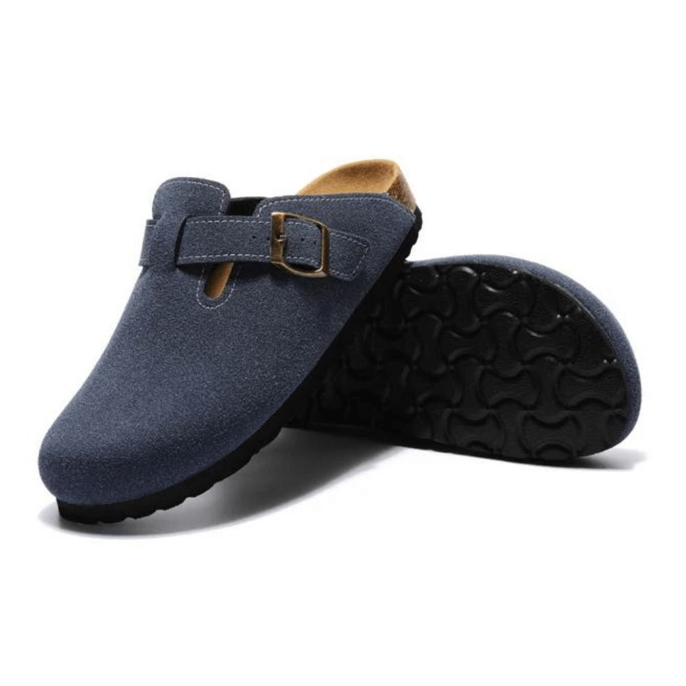 Arventti Suede Boston Clogs - Blue