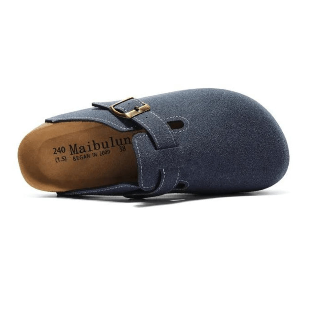 Arventti Suede Boston Clogs - Blue