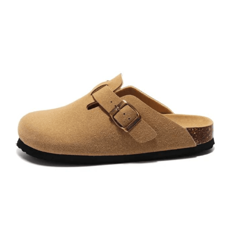 Arventti Suede Boston Clogs - Light Brown