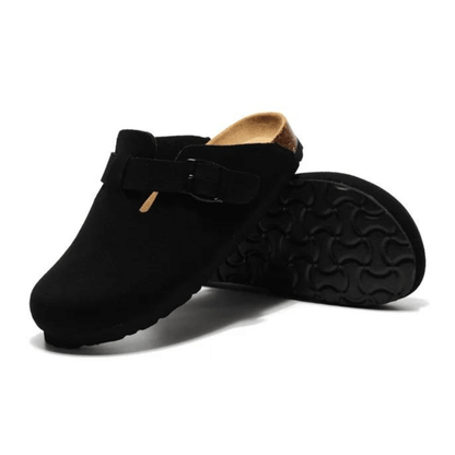 Arventti Suede Boston Clogs - Black
