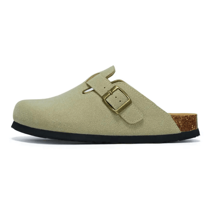 Arventti Suede Boston Clogs - Matcha Green