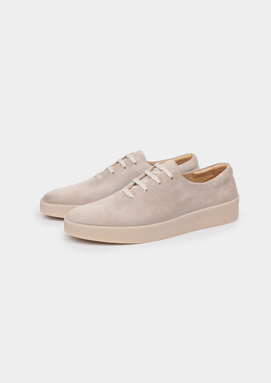 Light Gray Minimal Suede Sneakers | Arventti