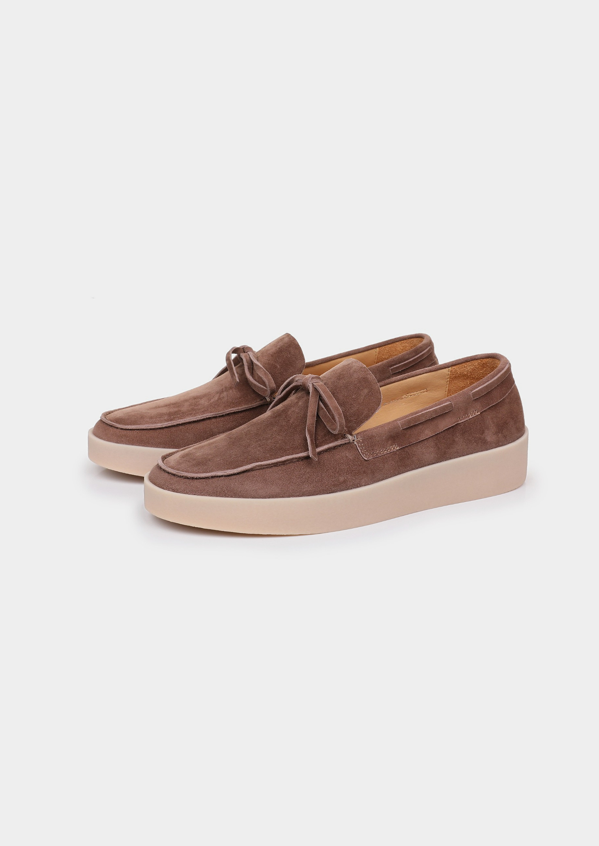 Chestnut Taupe Boat Loafers | Arventti