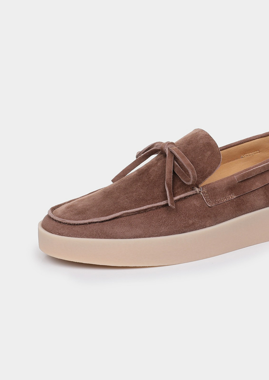 Chestnut Taupe Boat Loafers | Arventti