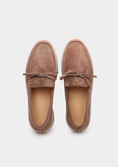 Chestnut Taupe Boat Loafers | Arventti