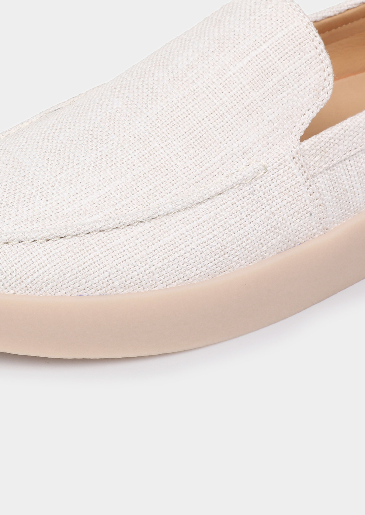 White Linen City Loafers | Arventti