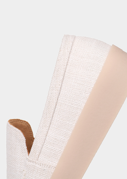 White Linen City Loafers | Arventti
