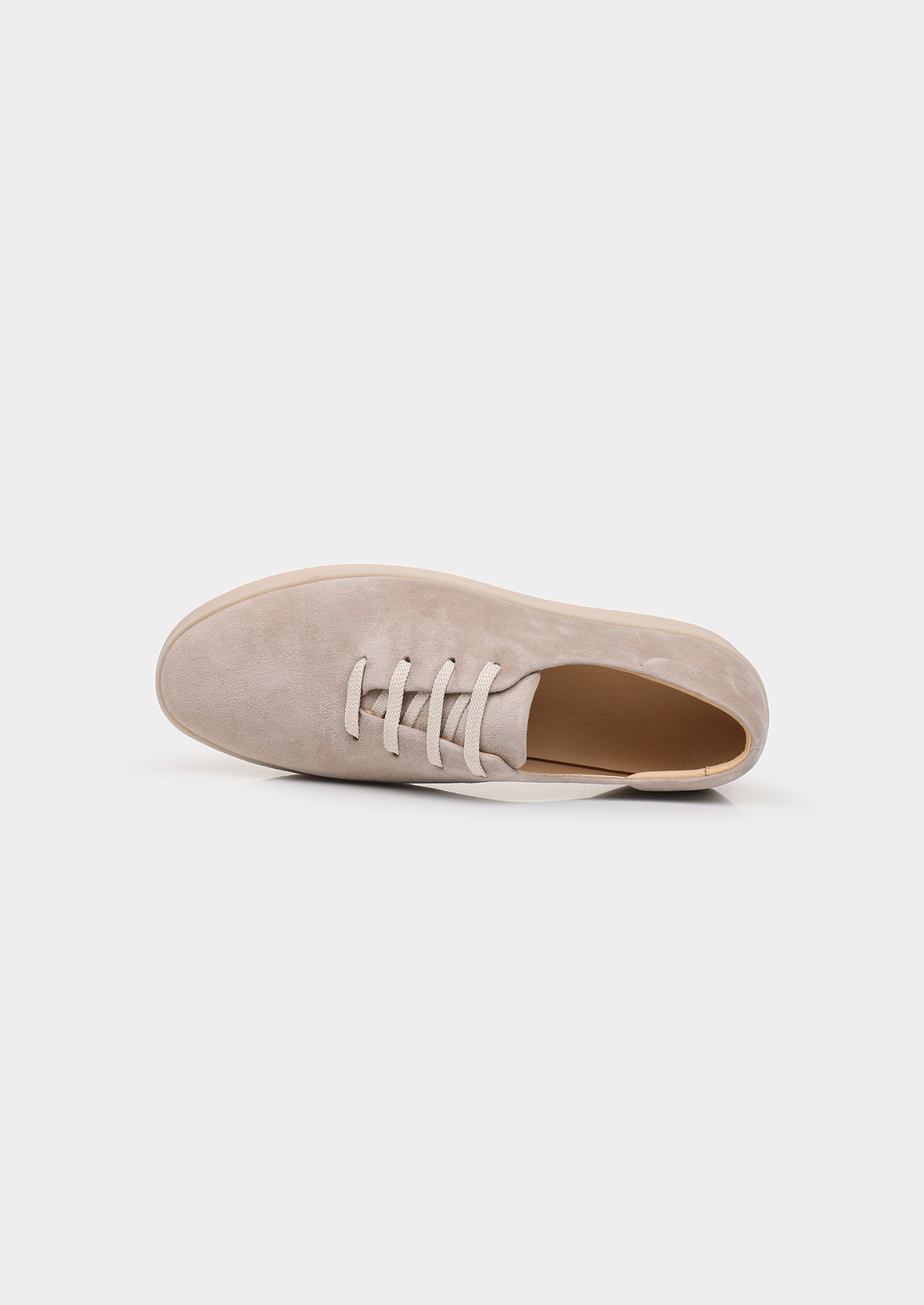 Light Gray Minimal Suede Sneakers | Arventti