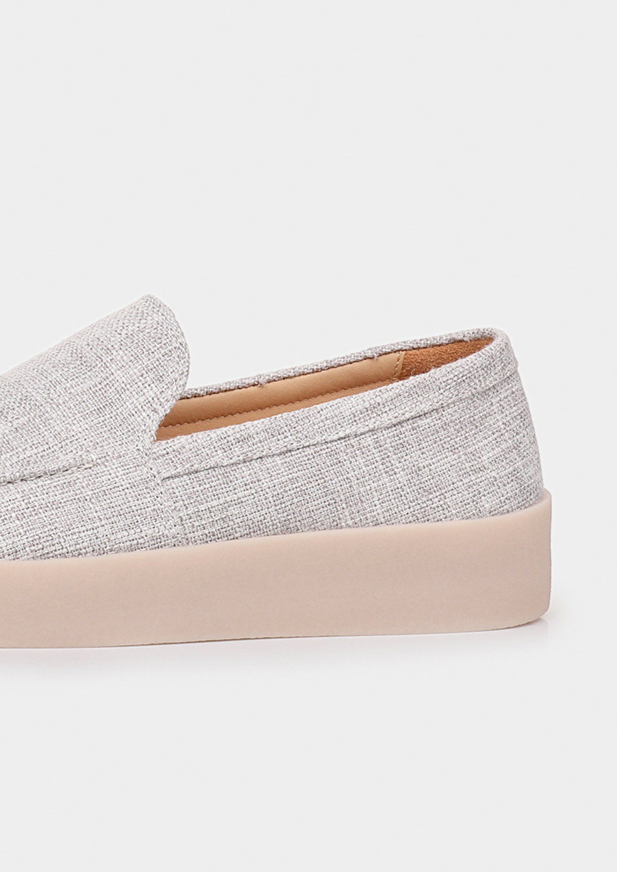 Gray Linen City Loafers | Arventti