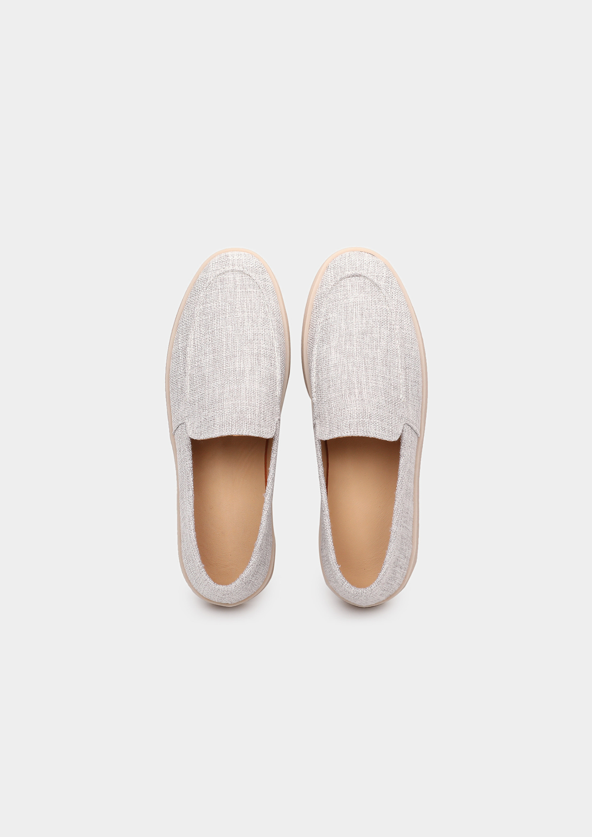 Gray Linen City Loafers | Arventti