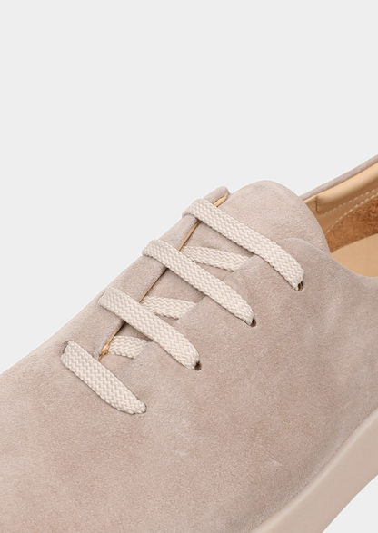 Light Gray Minimal Suede Sneakers | Arventti