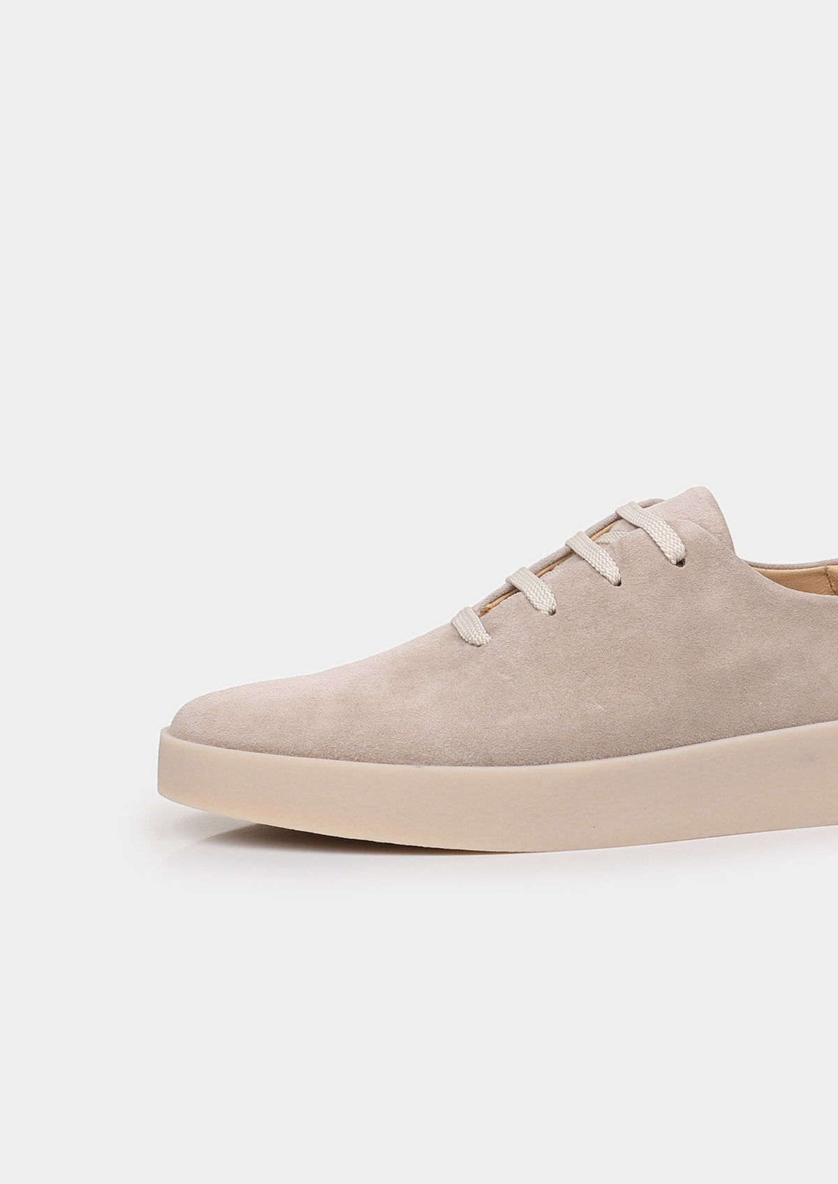 Light Gray Minimal Suede Sneakers | Arventti