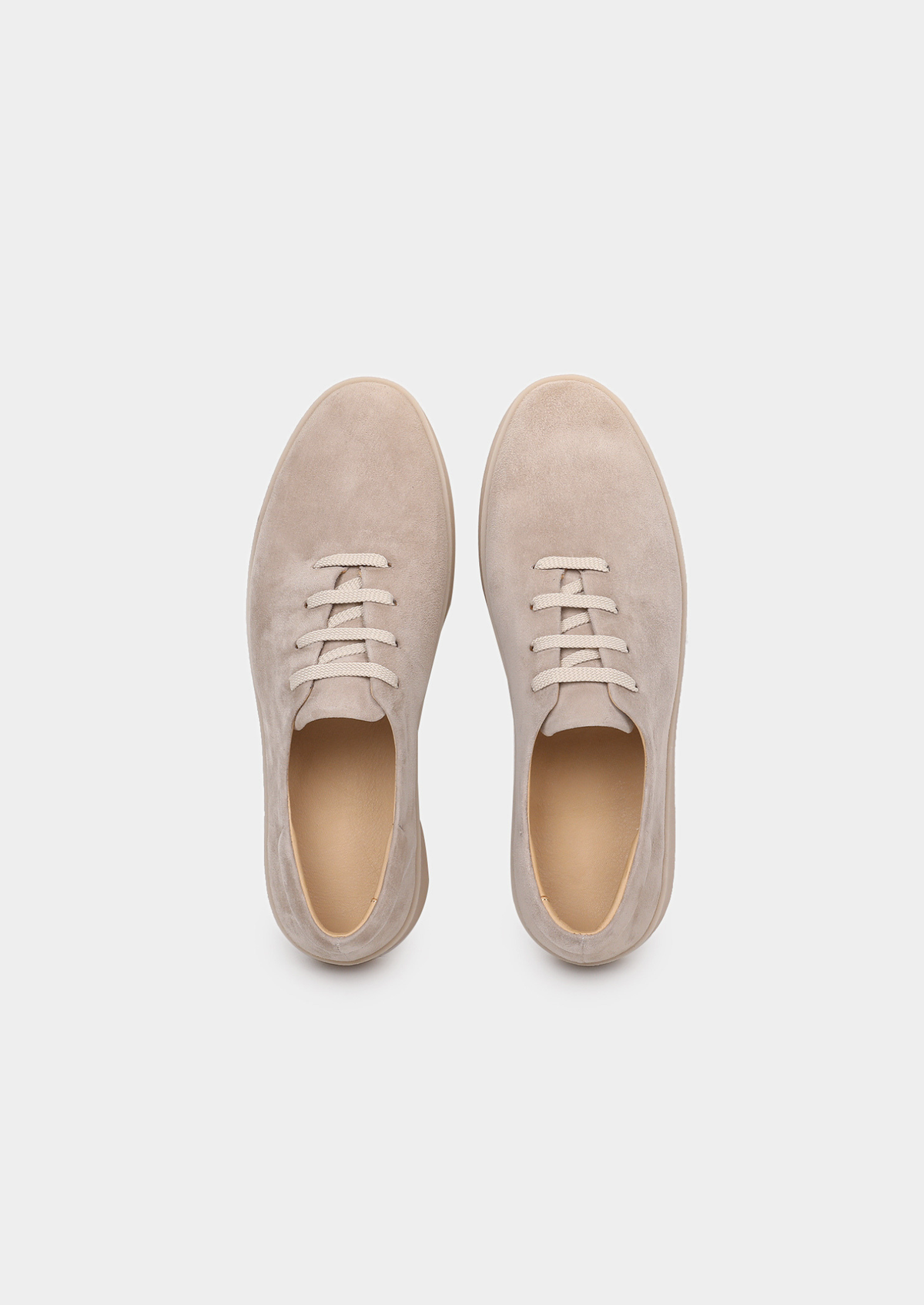 Light Gray Minimal Suede Sneakers | Arventti