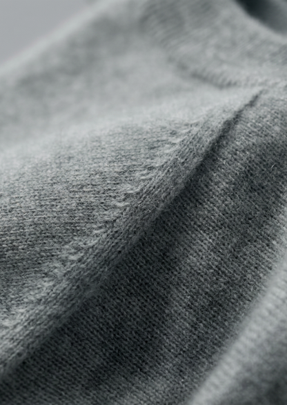 Premium Cashmere Classic Crewneck T-Shirt - Shadow Flint | Arventti