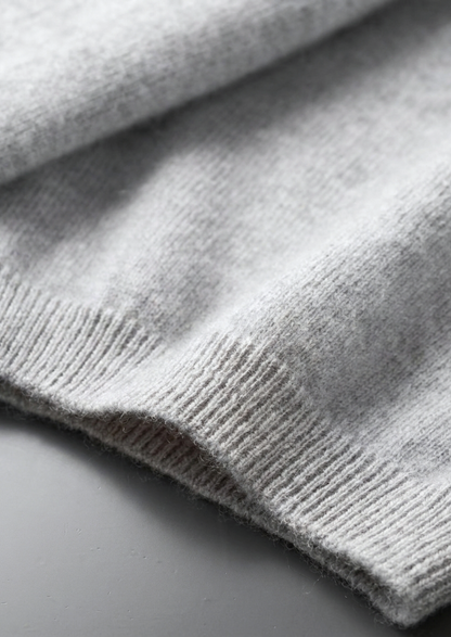 Premium Cashmere Classic Crewneck T-Shirt - Light Gray | Arventti