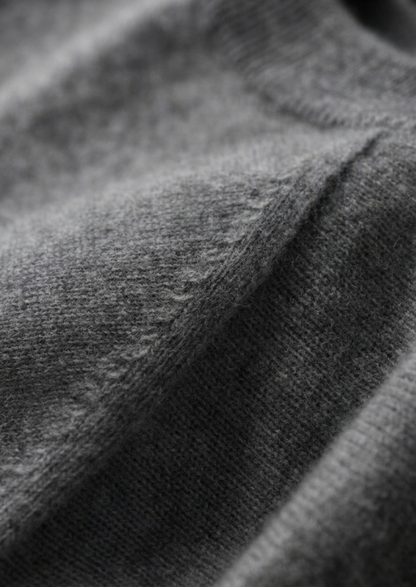 Premium Cashmere Classic Crewneck T-Shirt - Dark Gray | Arventti