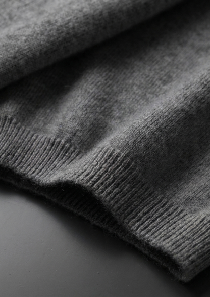 Premium Cashmere Classic Crewneck T-Shirt - Dark Gray | Arventti
