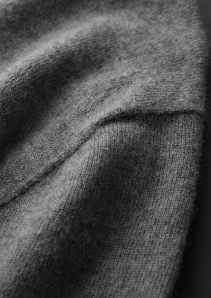 Premium Cashmere Classic Crewneck T-Shirt - Dark Gray | Arventti