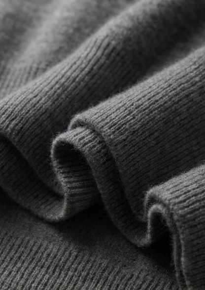 Premium Cashmere Classic Crewneck T-Shirt - Dark Gray | Arventti