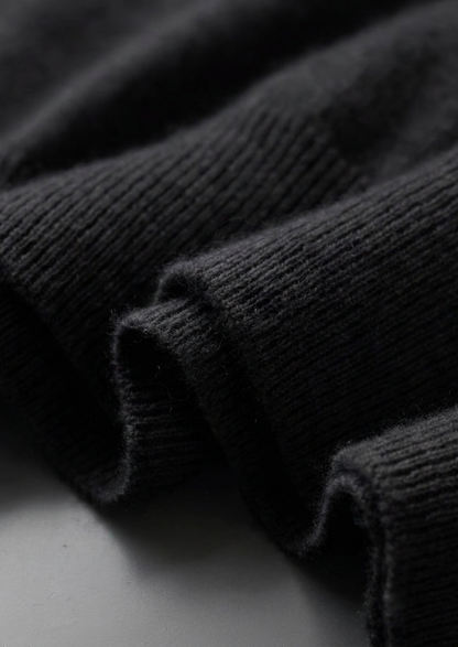Premium Cashmere Classic Crewneck T-Shirt - Black | Arventti