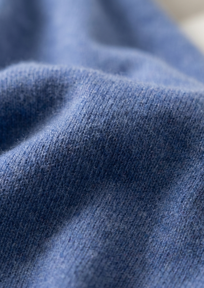 Premium Cashmere Classic Crewneck T-Shirt - Deep Atlantic | Arventti