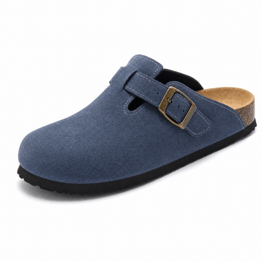 Arventti Suede Boston Clogs - Blue