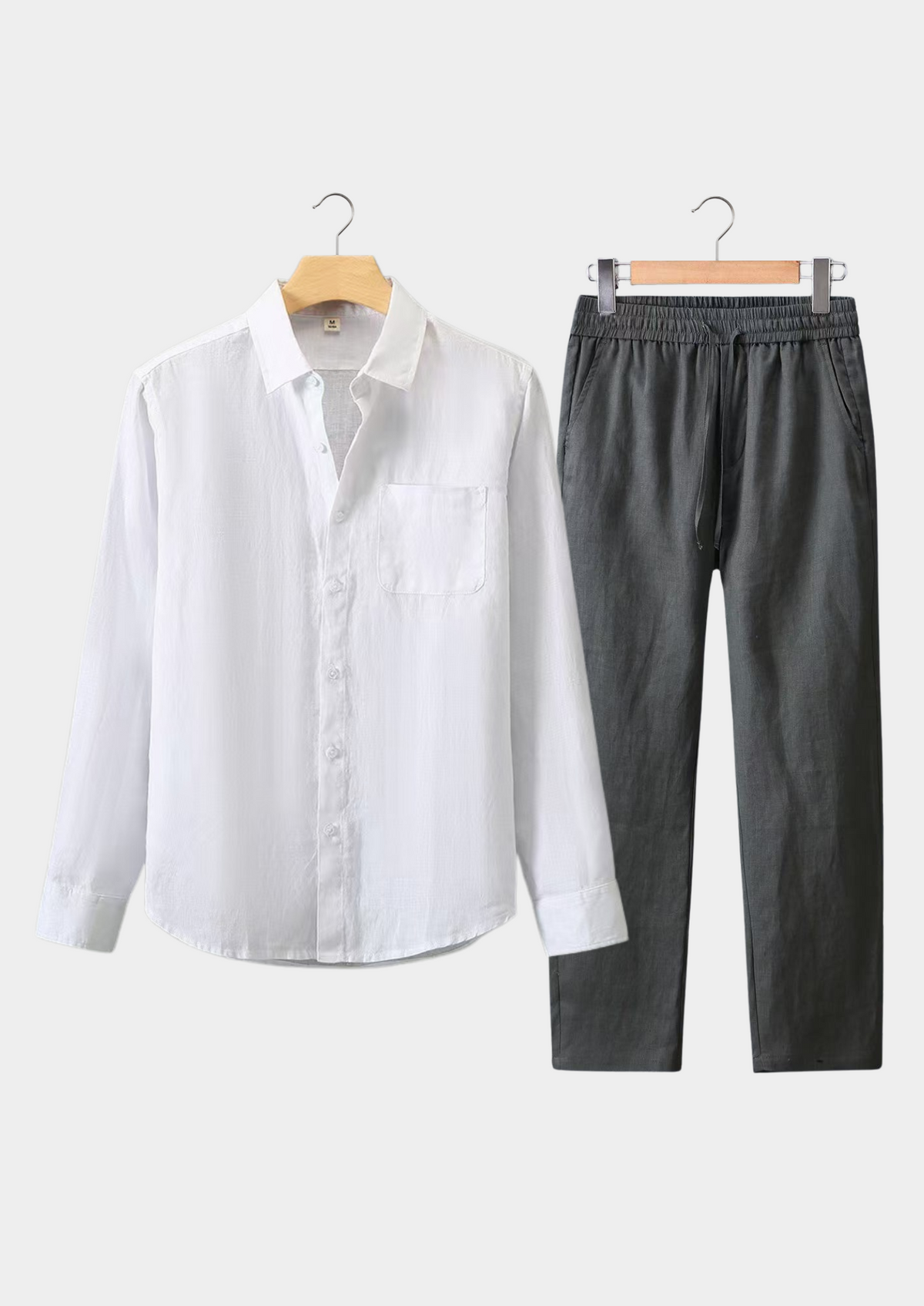 Dolcevita Longsleeve Summer Set - White/gray | Arventti