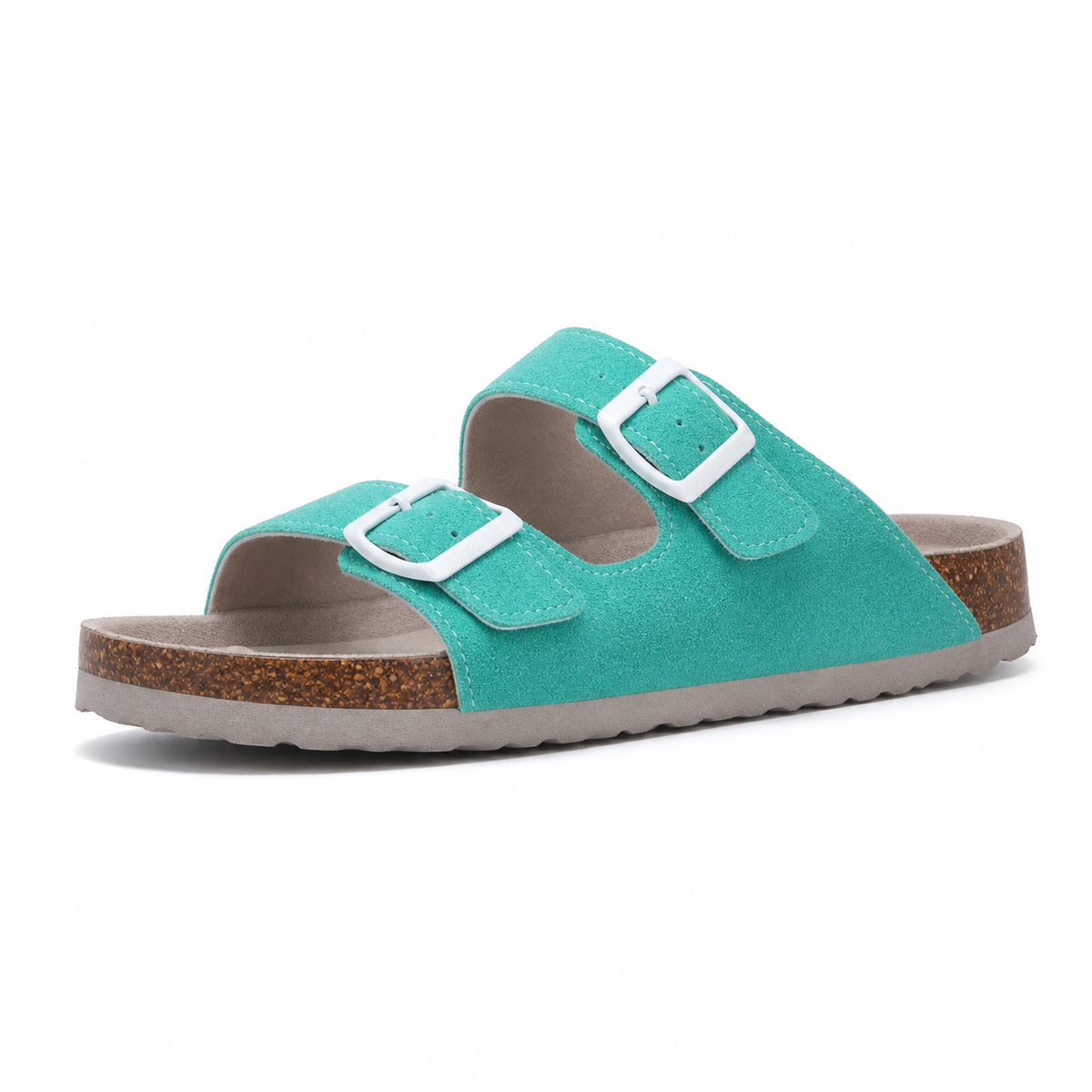 Maibulun Suede Arizona Sandals - Aqua | Arventti