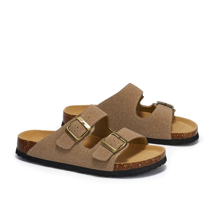 Maibulun Suede Arizona Sandals - Sand | Arventti