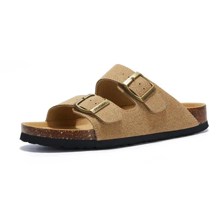 Arventti Suede Arizona Sandals - Light Brown