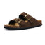 Arventti Suede Arizona Sandals - Dark Brown