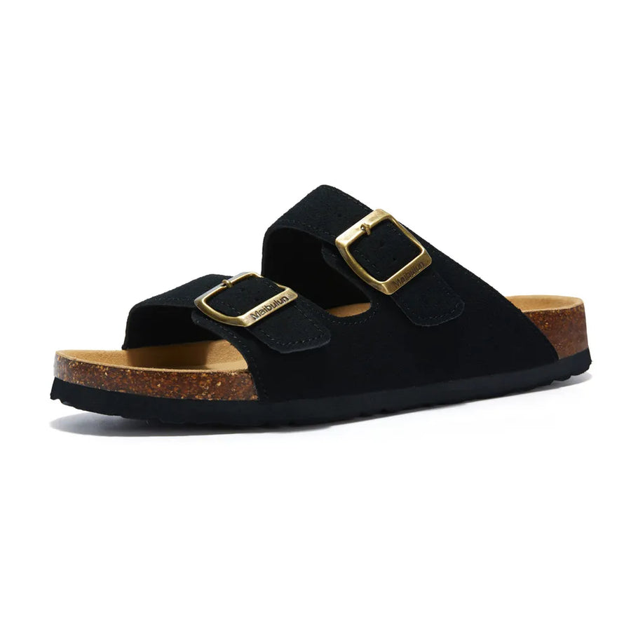 Arventti Suede Arizona Sandals - Black