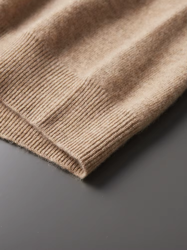 Pure Extra-Fine Merino Wool Beige Leisure Hoodie | Arventti