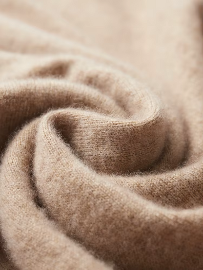 Pure Extra-Fine Merino Wool Beige Leisure Hoodie | Arventti