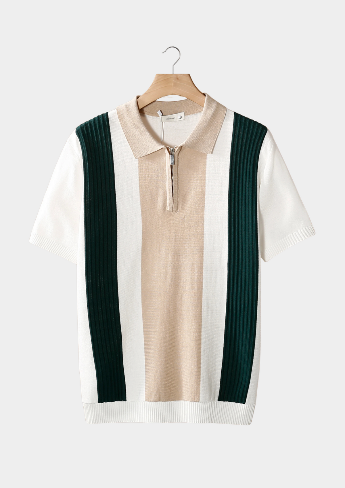 White Resort Zipper Polo | Arventti