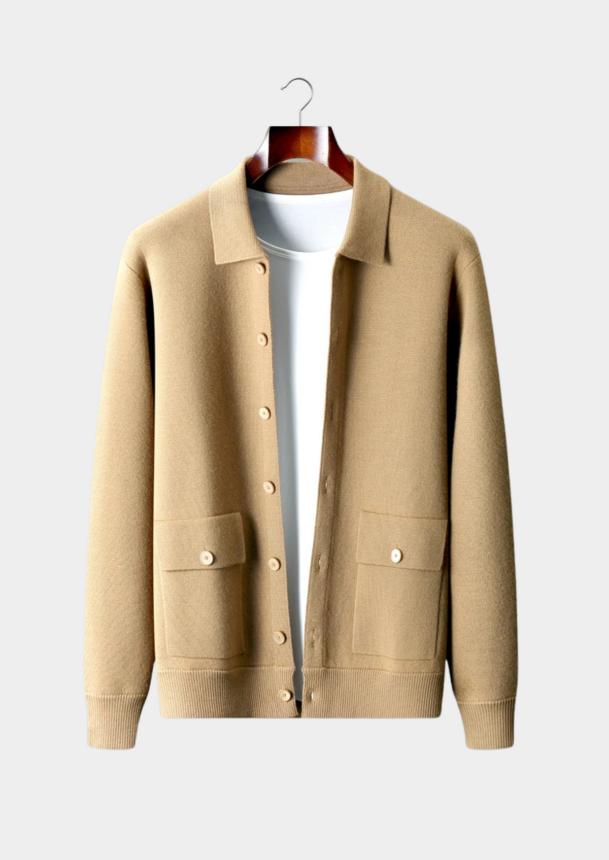 Pure Extra-Fine Merino Wool Button Overshirt | Arventti