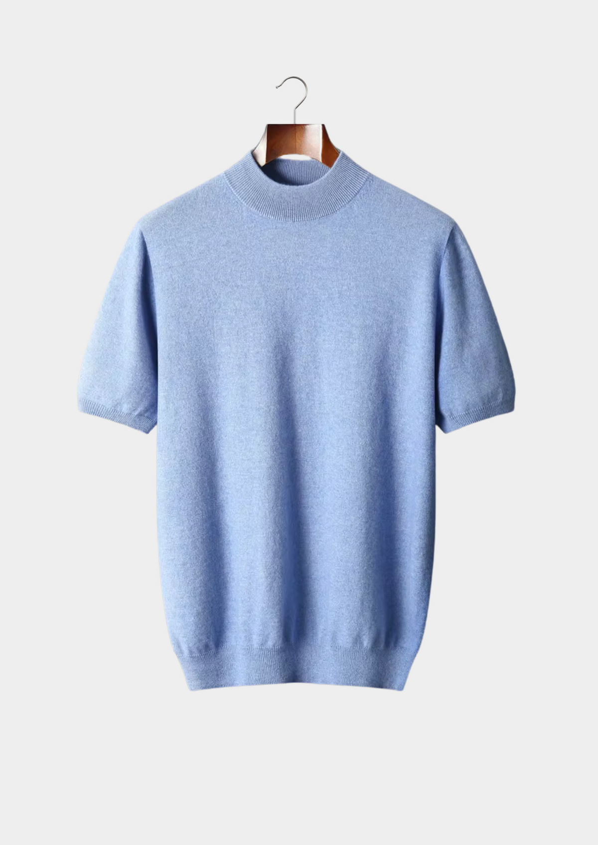 Premium Cashmere Mock Neck T-Shirt | Arventti