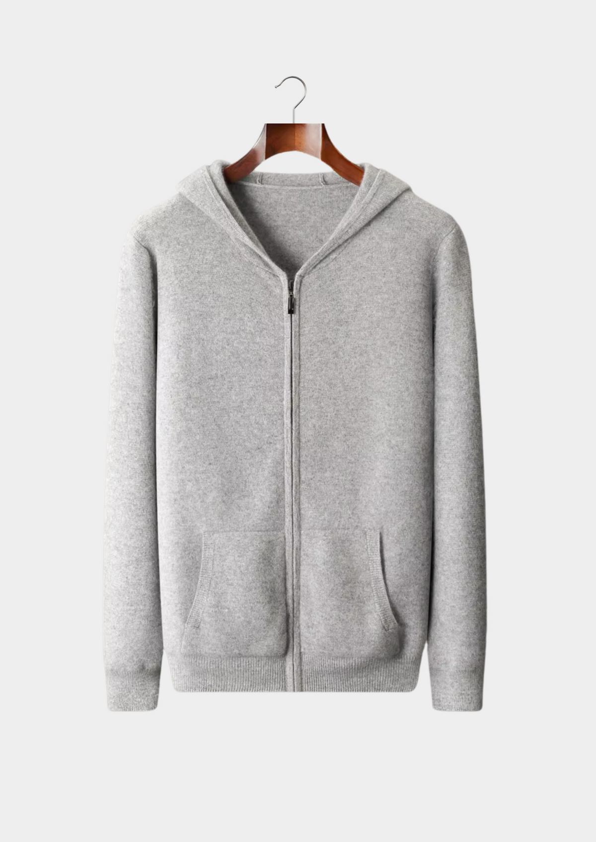 Pure Extra-Fine Merino Wool Zipper Hoodie | Arventti