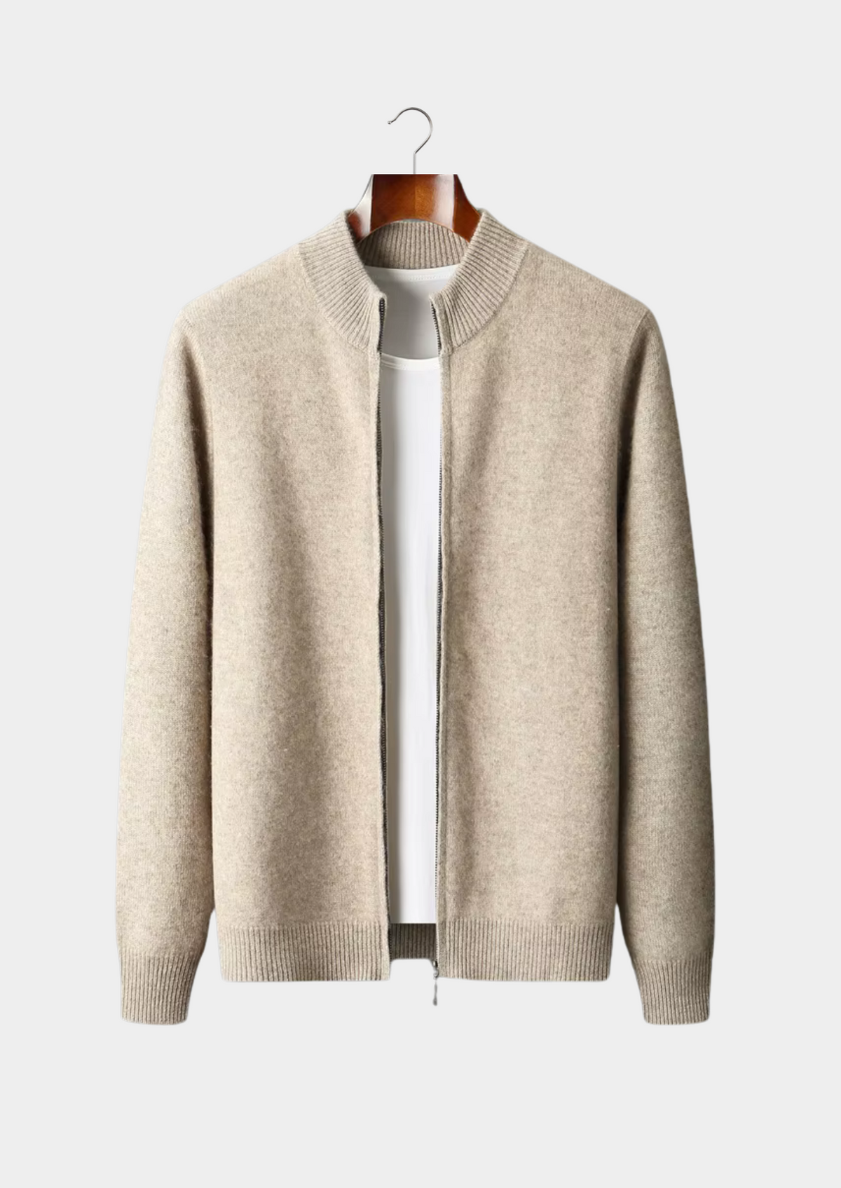 Pure Extra-Fine Merino Wool Zipper Cardigan | Arventti